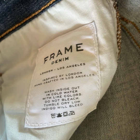 FRAME Denim Le Skinny Jeans In Saltair Dark Wash Sz 28 - Picture 11 of 12